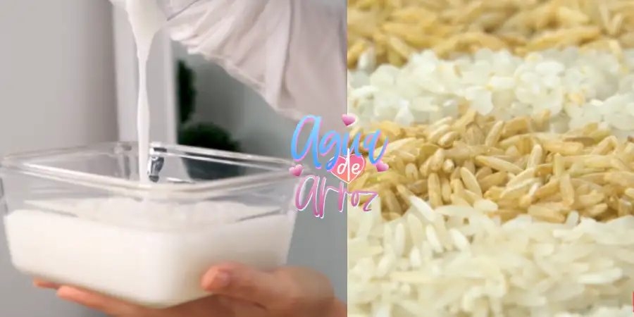 Agua de arroz para el cabello